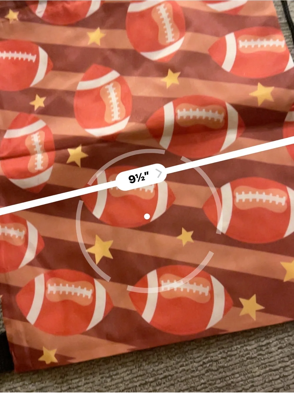 12-Pack Nylon Pullstring Gift Bags Football Theme